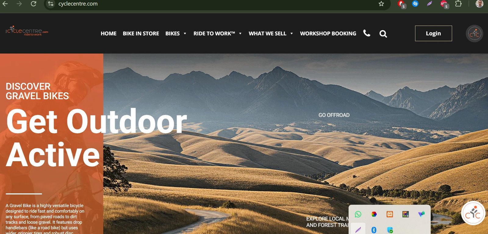 Cycle Centre Ireland ecommerce SEO project